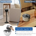 thumbnail image 5 of Floor Standing Ashtray with Lid, Adjustable 16-31.5" Stainless Steel Cigar Container for Home Garden Outdoor Use, 5 of 8