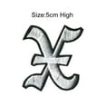 thumbnail image 1 of Gothic Letters Embroidery Iron On Patches Color Optional Alphabet Appliques For Clothing Decor, 1 of 6