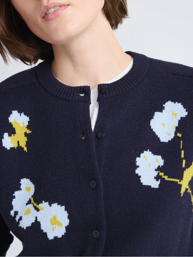 Free Assembly Women's and Women's Plus Floral Jacquard