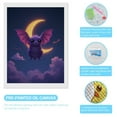 thumbnail image 3 of Diamond Art Kit for Adults, Adorable Purple Bat Night Sky Diamond Painting for Adults Beginners, 5D DIY Diamond Art Painting Kits, Colorful Diamond Painting Craft for Home Decor 12x16, 3 of 7
