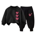 thumbnail image 4 of Toddler Baby Boy Girl Fall Outfits Letter Print Long Sleeve Tops Pants Winter Clothes Sets 6-12 Months 12-24 Months 2t 3t 4t 5t 6t 7t 8t 9t Children(K,2-3 Years), 4 of 4