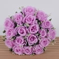 thumbnail image 1 of Ramo de rosas de simulación, flores de seda, 18 rosas, para boda, sala de estar, con flores, decoración, flores falsas, 1 of 6