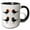 Black/White, variant on 3drose, Four Calling Birds Retro Mid-century Cut-out, 11oz Magic Transforming Mug