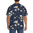 thumbnail image 5 of Xecao offers the Daisies Flowers for Men's Casual Short-sleeved Shirt, a button-up collared shirt with a pocket, perfect for beach vacations and yacht travel in the XX-Large size., 5 of 7