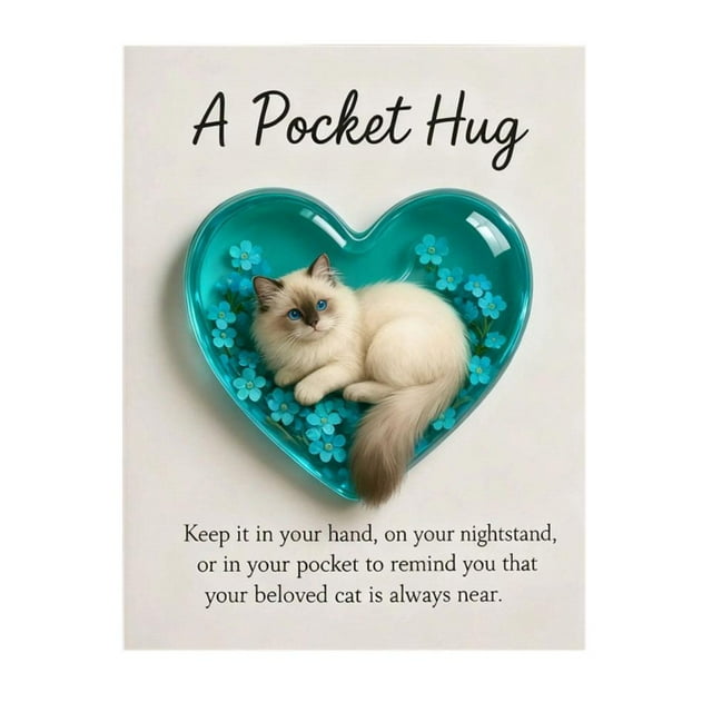 SharkTRUE Poche Commémorative pour Chat Hug2C en Forme de Cœur Nouveau Souvenir en Résine