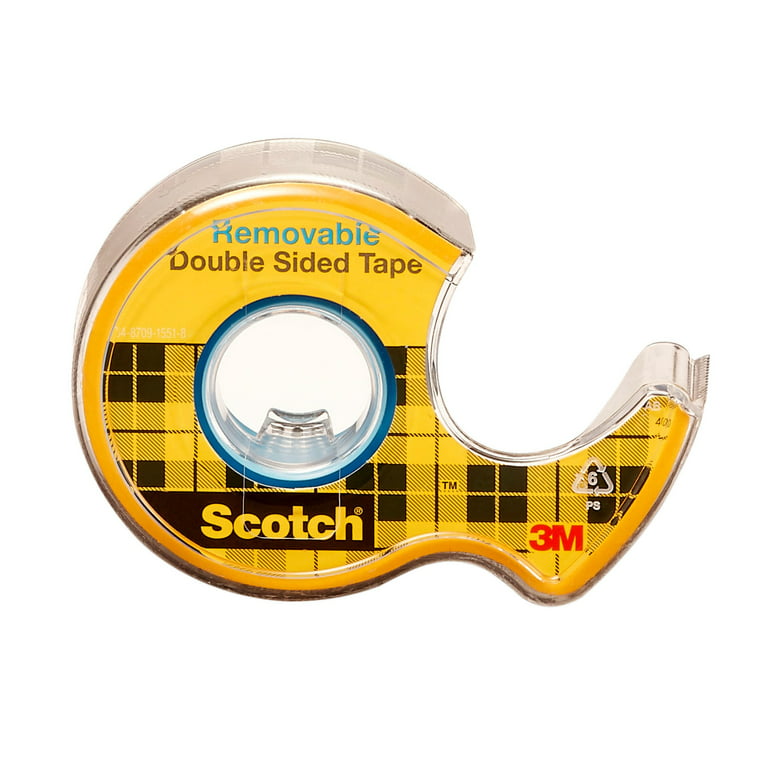 Scotch Removable Double Sided Tape, 3/4 in x 200 in, 1 Dispenser 