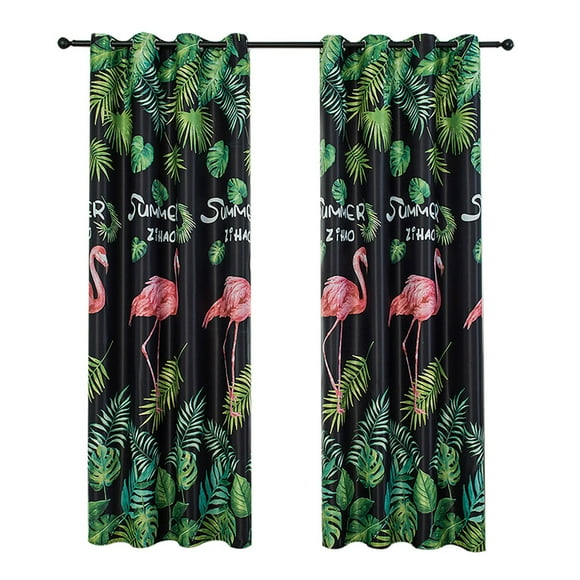 Zootealy Blackout Curtains Flamingo Printing Thermal Insulating Room Darkening Curtains for Living Room 39"X98"