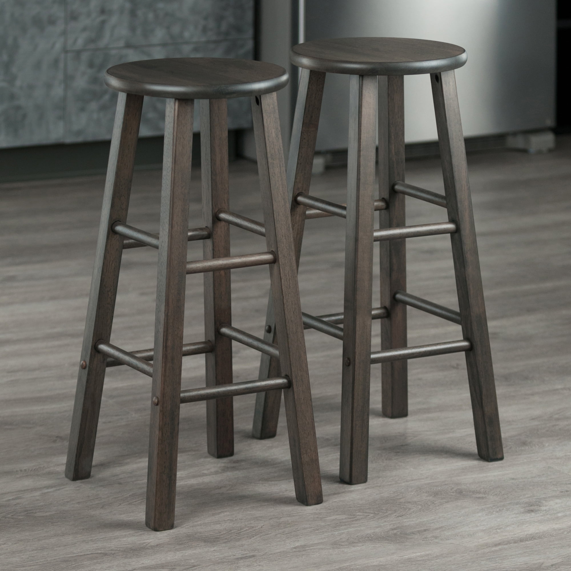 2 Winsome Wood 29-Inch Square Leg Bar Stool Natural Set of 2 