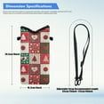 thumbnail image 6 of ZIATUBLES Christmas Patchwork Neoprene Phone Bag Soft Cellphone Sleeve Pouch Shockproof Phone Purse with Adjustable Crossbody Strap and Hook and Loop Fastener, 4 X 8 Inch, 6 of 7