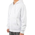 thumbnail image 2 of Men's Heavyweight Fleece Active Casual Cotton Long Sleeve Full-Zip Hoodie, White XS, 1 Pack, 2 of 5