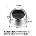 thumbnail image 3 of Grille Ronde de Sortie d'Air Extérieure en Acier Inoxydable, Couvercle d'Évent de Chauffage et de Refroidissement, 3 of 8