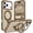 Brown, variant on Magnetic for iPhone 16 Case,[with 360°Rotatable Invisible Magnetic O-Ring Stand][Military Grade Shockproof][Compatible with MagSafe] Slim Translucent Matte Phone Case for iPhone 16 6.1"