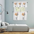 thumbnail image 6 of Abstract Deer Kitchen Curtains Valances and Tiers Set of 3 Colored Cloud Paint Red Blue Yellow Pink Butterfly Tier Curtains and Valance with Rod Pocket for Small Windows, 27.5"x24", 6 of 9