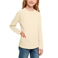 thumbnail image 3 of Maean Kids Sweaters Solid Color Round Neck Soft Warm Basic Knitted Long Sleeve Fall Winter Sweater, 3 of 7