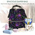 thumbnail image 5 of Balery Multi-colored Spiders Mummy Backpack - Waterproof Twill Canvas, Large Capacity Diaper Bag with Multiple Pockets and Adjustable Straps, 5 of 6