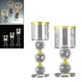 thumbnail image 1 of 2x candelabro de pilar de candelabros de cinta de velas para adorno de decoración Macarena Candelero de cristal, 1 of 8