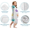 thumbnail image 7 of Colorful Dog Paw Footprint Hooded Bath Towel，60"x35" for Ages 3 To 12 Kids, Quick Dry Lightweight Soft Microfiber Hood Beach Towel Cover Up for Kids, 7 of 7