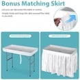 thumbnail image 5 of LINJH Party Ice Cooler Folding Table w/ 5L Bucket Portable Outdoor Cooler Table White, 5 of 17