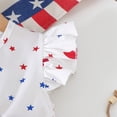 thumbnail image 6 of Tisuna Red White And Blue Butterfly Dress For Girls Toddler Kids Ruffled Sleeve Belt Waist Dress 4Th Of July Patriotic Sundress White Size 3-4 Years, 6 of 8