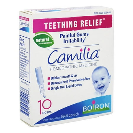 Camilia Teething Boiron Boiron Camilia Teething Relief, Homeopathic Medicine, For 1 month+ Babies - 10 Doses ()