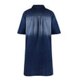thumbnail image 5 of AOOCHASLIY Summer Clothes Womens Dresses Women's Plus Size Asymetric Denim Dresses Batwing Short Sleeve Knee Length Dress, 5 of 8