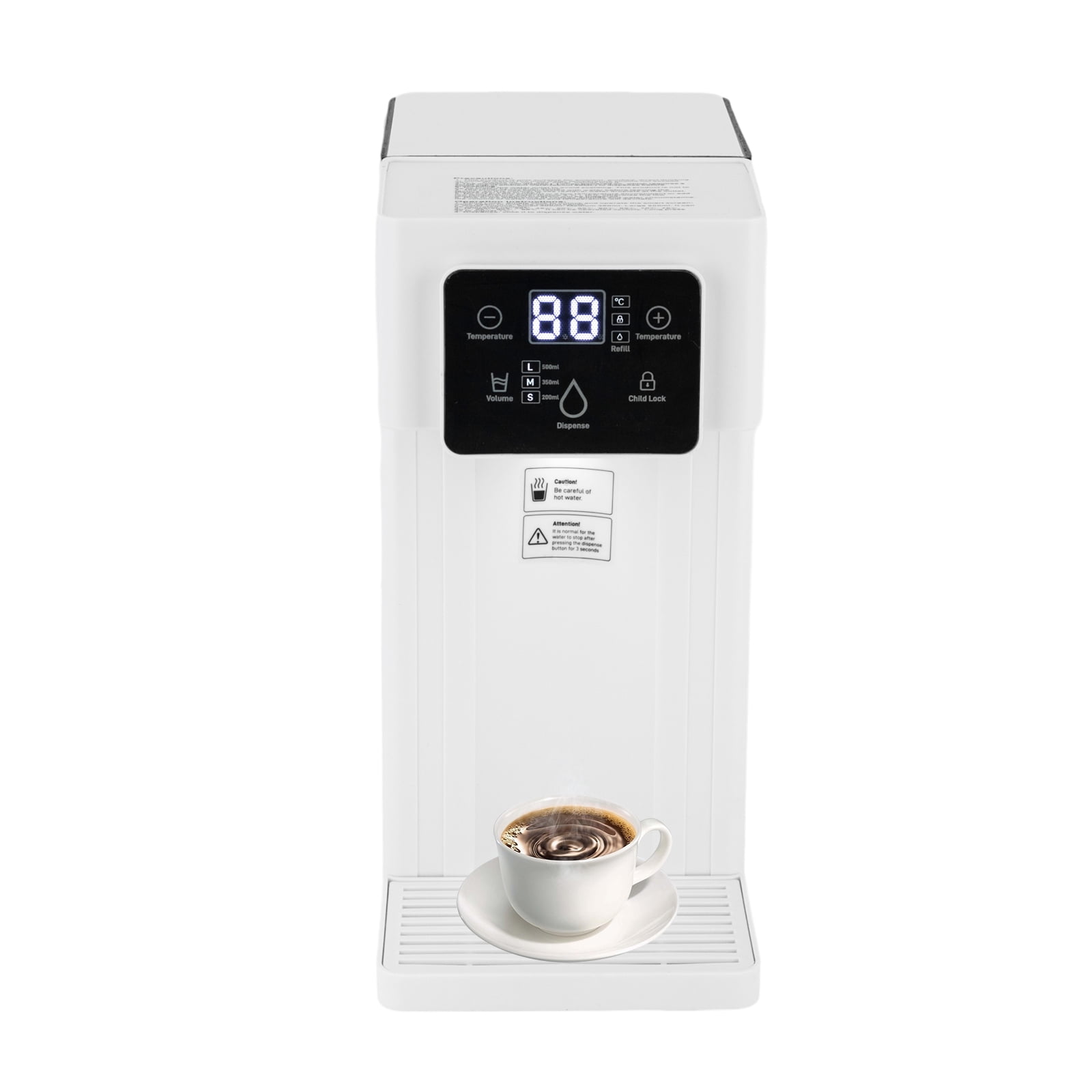 Portable Water Cooler, 1500W Fast Heating, Adjustable Temperature and Output, NTC Protection, Quiet Operation, Compact Design, Safe and Convenient for Home or Office
