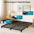 thumbnail image 4 of Arhomefurni 4 inch King Size Bed Frame, Heavy Duty Metal Low Profile Platform Bed, No Box Spring Needed, Noise Free, Easy Assembly, Black, 4 of 8