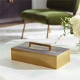 thumbnail image 2 of Uttermost Wessex Traditional Metal/Faux Shagreen Decorative Box in Brass/Black, 2 of 9