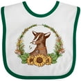 thumbnail image 3 of Inktastic Floral Goat Wreath Boys or Girls Baby Bib, 3 of 4