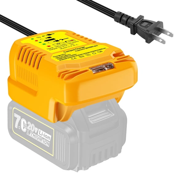 Mini Fast Charger for Dewal 20V Battery, Compatible for Dewal 18V / 20V / 60V Battery DCB201 DCB204 DCB207 DCB206 DCB203 DCB200, Perfect Replacement for Dewal 20V Battery Charger DCB104 DCB107 DCB112