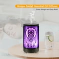 thumbnail image 3 of Owl Essential Oil Diffuser, Daroma 100ml Metal Aromatherapy Ultrasonic Cool Mist Humidifier Air Scent Home Office Gift, 7 Colors Changed LED Mood Light, Waterless Auto-Off, 3 of 6