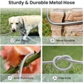 thumbnail image 5 of CHUNYAN 25FT Garden Hose, 304 Stainless Steel Metal Water Hose, No Kink Garden Water Hose with 9 Pattern Spray Nozzle, 5 of 5