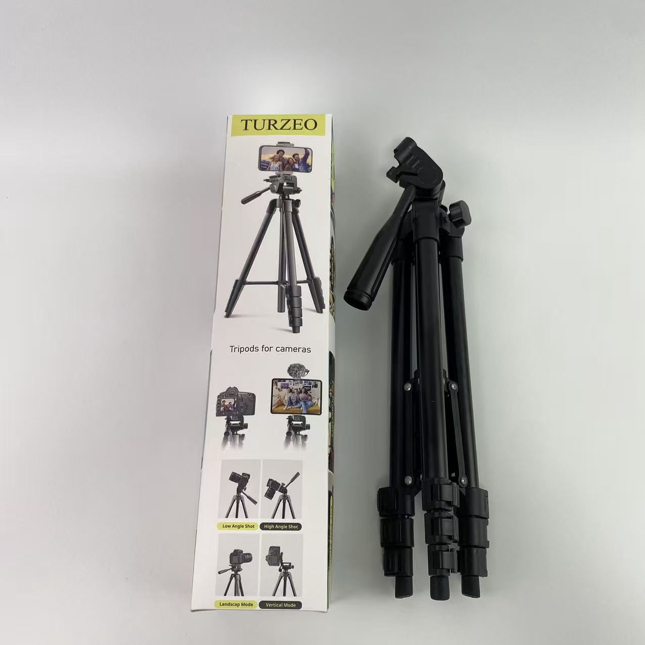 TURZEO Tripods for cameras,60" Camera Tripod,Cell Phone Tripod,Professional Aluminum Portable Tripod Stand with Phone Tripod Mount&1/4”Screw