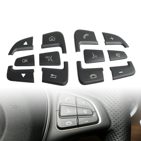 Steering Wheel Panel Button Cover Trim Fit for 2015-2018 Mercedes-Benz C200