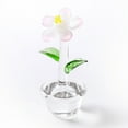 thumbnail image 1 of Artesanía de vidrio soplado mini flores lindas figuras de arte de vidrio soplado a mano para el hogar, oficina, mesa, jardín, decoraciones de simulación, adornos interiores del coche, 1 of 6