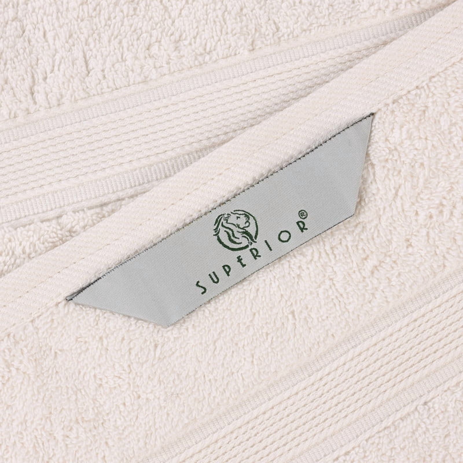 Superior Oregon Organic Cotton Solid 12-Piece Towel Set, Ivory