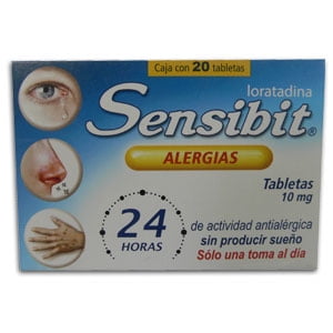 Loratadina Sensibit 10 mg 20 tabletas