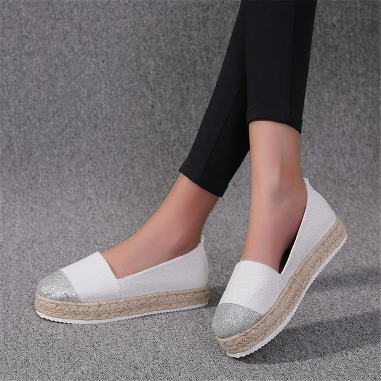 Woven platform shop shoes
