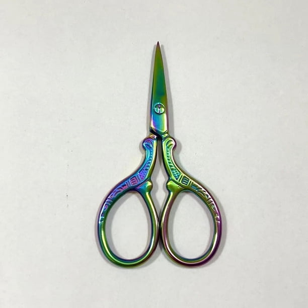 Tijeras de grúa de acero inoxidable retro, tijeras de té, tijeras de bordado, tijeras de hilo, tijeras para recortar cejas en casa, tijeras de oro rosa
