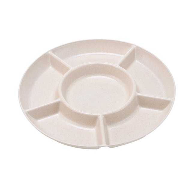 Visland Food Storage Tray Multi-functional 6 Grid Design Novelty Snack Tray for Household