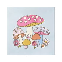 Stupell Industries Fun Whimsical Mushrooms Botanical & Floral Painting Gallery Wrapped Canvas Art Print Wall Art, 17 x 17