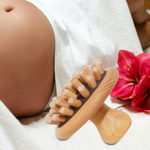 FITYLE Wooden Massage Comb Portable Air Cushion Brush Comb Manual Massage Tool Gua Sha Body Sculpting Tool for Full Body Shoulder Face Legs