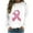 White, variant on WREESH Women's Long Sleeve Breast Cancer Awareness Sweatshirt Casual Loose Fit Pink Ribbon Top Black