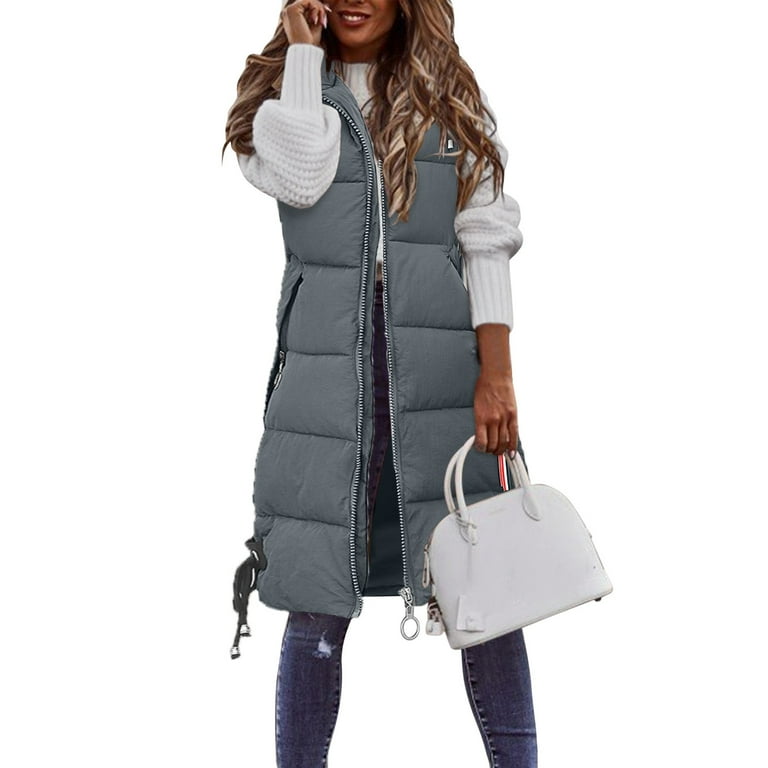 CAICJ98 Crop Puffer Vest Women Womens' Reversible Vest CAICJ98 Crop Puffer Vest Women Womens' Reversible Vest