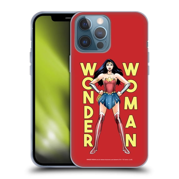 Head Case Designs Officially Licensed Wonder Woman DC Comics Character Art Stand Soft Gel Case Compatible with Apple iPhone 13 Pro Max