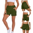 thumbnail image 2 of Admvng Shorts for Woman Casual Summer Elastic Waist Comfy Loose Exercise Workout Ladies Short Pants With Pocket Size S-2XL, 2 of 9