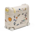 thumbnail image 1 of Bedbox JetKids de Stokke, blanco Moonglow, maleta para niños de 2 a 7 años (hasta 77 libras), se transforma en cama, incluye colchón, pegatinas decorativas y correa de transporte ajustable, 1 of 8