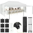 thumbnail image 2 of 10x20 Ft Pop up Canopy Tent with 5 Removable Sidewalls, Heavy Duty Outdoor Gazebo Commercial Canopy for Shade and Rain, Large Waterproof Wedding Tent for Parties, Patio, Backyard, 2 of 10