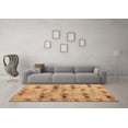 thumbnail image 3 of Ahgly Company Indoor Round Abstract Brown Modern Area Rugs, 6' Round, 3 of 4