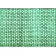 thumbnail image 1 of Ahgly Company Machine Washable Indoor Rectangle Abstract Turquoise Blue Contemporary Area Rugs, 2' x 4', 1 of 4